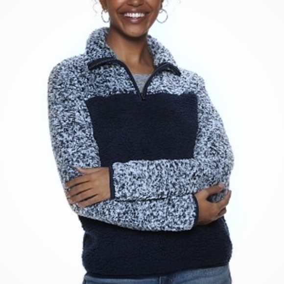 Sonoma Goods For Life 1/4-Zip Sherpa Fleece Jacket - Picture 1 of 6